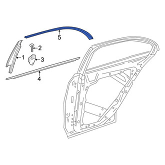 Mercedes-Benz OE - Rear Left Door Reveal Molding
