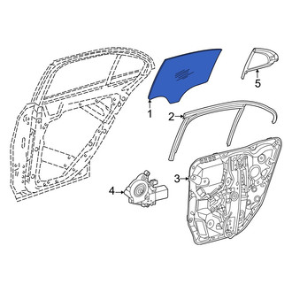 Mercedes-Benz OE - Front Left Door Glass