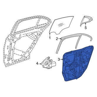 Mercedes-Benz OE - Rear Left Door Panel Carrier