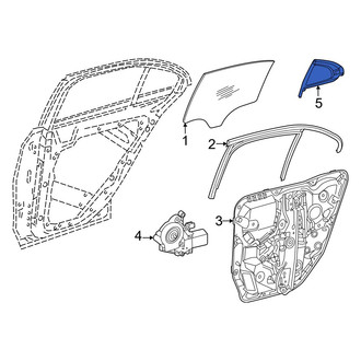 Mercedes-Benz OE - Rear Left Vent Window Assembly