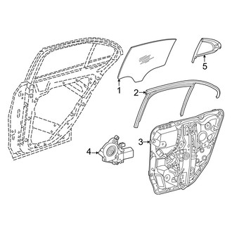 Mercedes-Benz OE - Rear Door - Glass & Hardware