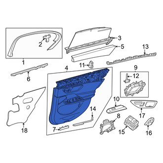 Mercedes-Benz OE - Front Left Lower Inner Door Interior Trim Panel