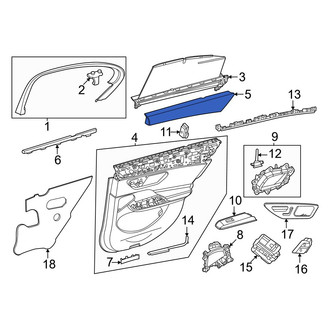 Mercedes-Benz OE - Front Left Lower Inner Door Interior Trim Panel