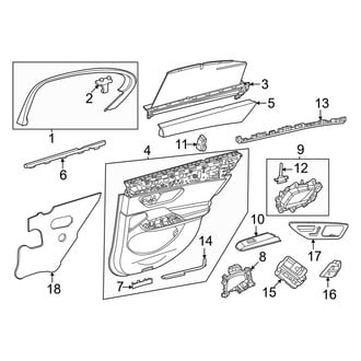 Mercedes-Benz OE - Rear Door - Interior Trim