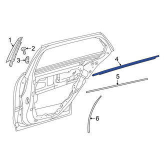 Mercedes-Benz OE - Front Left Door Belt Molding