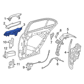 Mercedes-Benz OE - Rear Right Exterior Door Handle Base