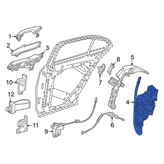 Mercedes-Benz OE - Front Right Door Latch Assembly