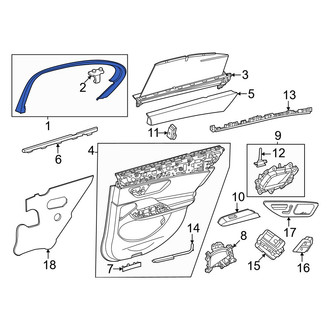 Mercedes-Benz OE - Rear Left Door Window Molding