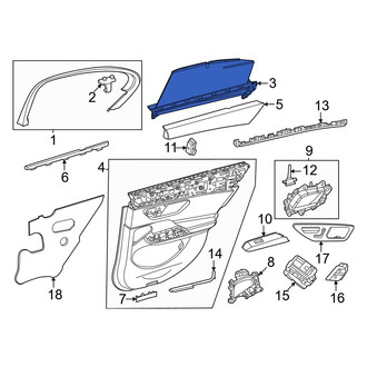 Mercedes-Benz OE - Rear Left Door Glass Sunshade
