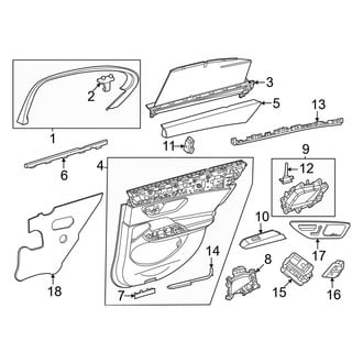 Mercedes-Benz OE - Rear Door - Interior Trim