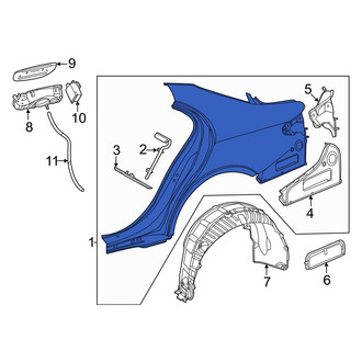 Mercedes-Benz OE - Rear Right Outer Quarter Panel