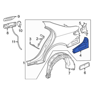 Mercedes-Benz OE - Rear Left Quarter Panel Extension