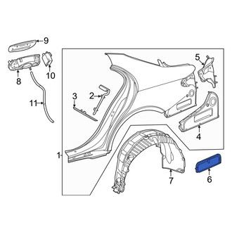 Mercedes-Benz OE - Rear Left Quarter Panel Vent