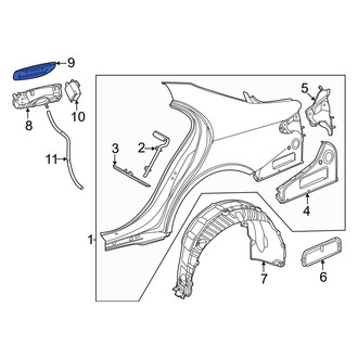 Mercedes-Benz OE - Rear Fuel Filler Door