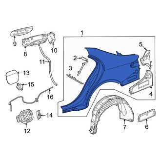 Mercedes-Benz OE - Rear Left Outer Quarter Panel
