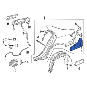 Mercedes-Benz OE - Rear Right Quarter Panel Extension