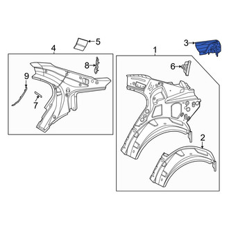 Mercedes-Benz OE - Rear Left Quarter Panel Reinforcement