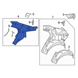 Mercedes-Benz OE - Rear Left Outer Quarter Panel