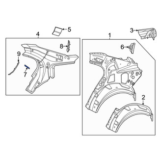 Mercedes-Benz OE - Inner Body C-Pillar Baffle Plate