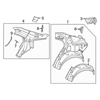 Mercedes-Benz OE - Quarter Panel - Inner Structure