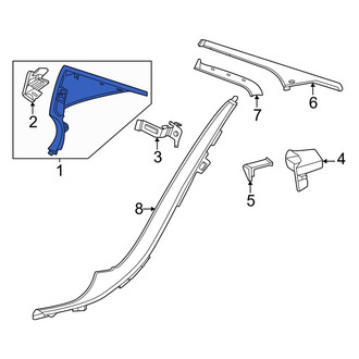 Mercedes-Benz OE - Rear Left Upper Interior Quarter Panel Trim Panel