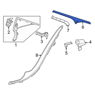 Mercedes-Benz OE - Left Upper Door Glass Sunshade Bracket