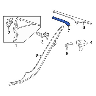 Mercedes-Benz OE - Left Lower Door Glass Sunshade Bracket