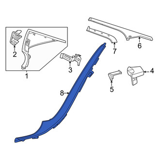 Mercedes-Benz OE - Left Body C-Pillar Trim Panel
