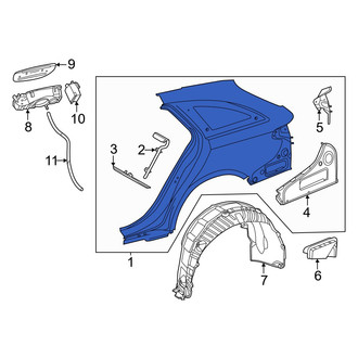 Mercedes-Benz OE - Rear Right Outer Quarter Panel