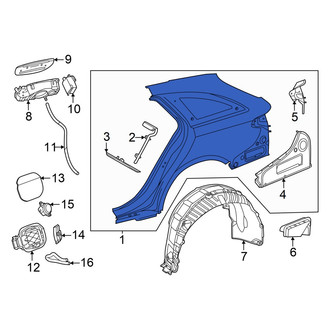 Mercedes-Benz OE - Rear Left Outer Quarter Panel