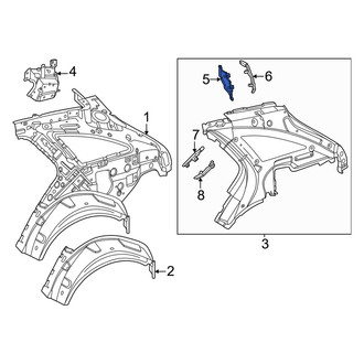 Mercedes-Benz OE - Left Inner Body C-Pillar Baffle Plate
