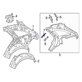 Mercedes-Benz OE - Left Outer Body C-Pillar Baffle Plate