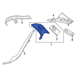 Mercedes-Benz OE - Left Body C-Pillar Trim Panel