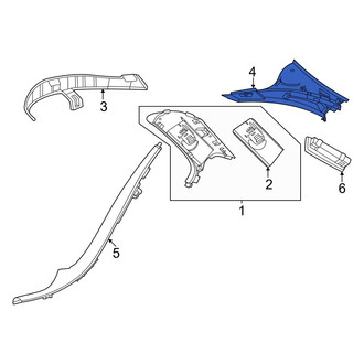 Mercedes-Benz OE - Left Body D-Pillar Trim Panel