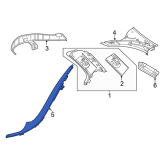 Mercedes-Benz OE - Left Lower Body C-Pillar Trim Panel