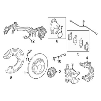 Mercedes-Benz OE - Rear Suspension - Brake Components