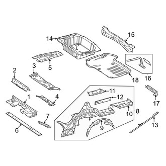 Mercedes-Benz OE - Rear Body & Floor - Floor & Rails
