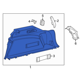 Mercedes-Benz OE - Rear Left Trunk Trim Panel