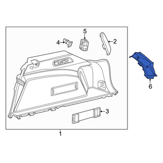 Mercedes-Benz OE - Right Body D-Pillar Trim Panel