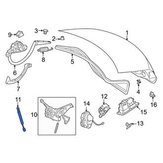 Mercedes-Benz OE - Rear Trunk Lid Lift Support