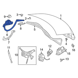 Mercedes-Benz OE - Rear Left Deck Lid Hinge