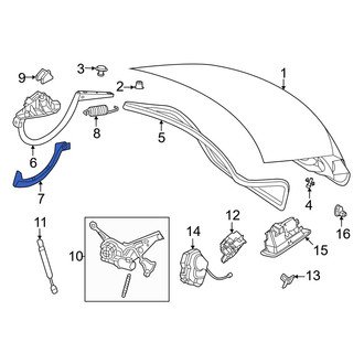 Mercedes-Benz OE - Rear Left Deck Lid Hinge Cap