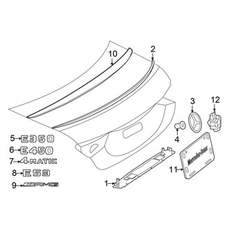 Mercedes-Benz OE - Trunk Lid - Exterior Trim (Sedan)
