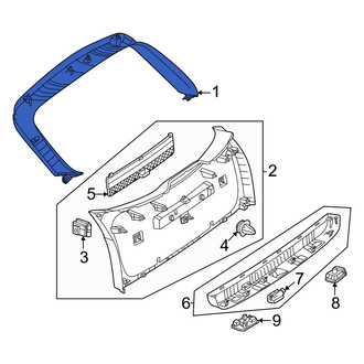 Mercedes-Benz OE - Rear Upper Liftgate Trim Cover