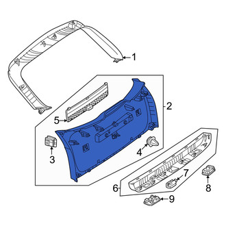 Mercedes-Benz OE - Rear Center Liftgate Trim Cover