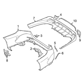 Mercedes-Benz OE - Rear Bumper - Bumper & Components (Cover & Components), (Sedan)