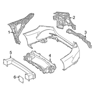 Mercedes-Benz OE - Rear Bumper - Bumper & Components (Inner Components), (Sedan)