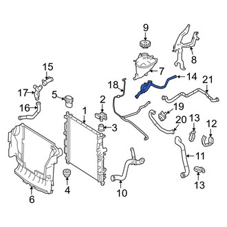 Mercedes-Benz OE - Lower Engine Coolant Overflow Hose