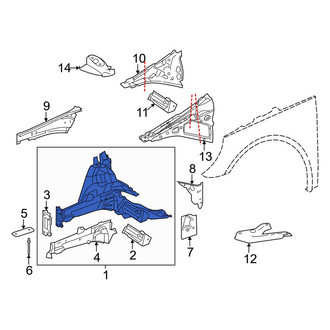 Mercedes-Benz OE - Front Right Fender Apron Assembly