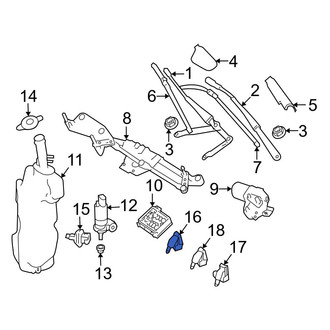 Mercedes-Benz OE - Front Right Outer Windshield Washer Nozzle